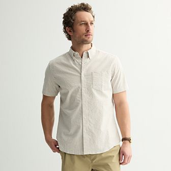 Men's Sonoma Goods For Life® Seersucker Short Sleeve Shirt