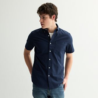 Men's Sonoma Goods For Life® Seersucker Short Sleeve Shirt