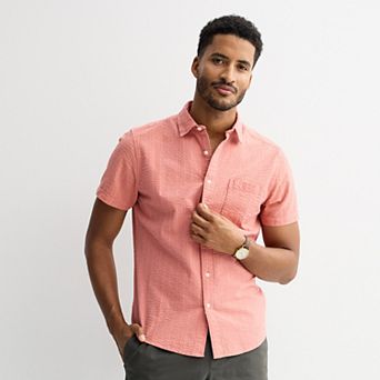 Men's Sonoma Goods For Life® Seersucker Short Sleeve Shirt