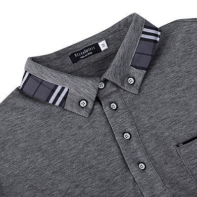 Polo Men's Polo Shirts Long Sleeve Golf Shirts Business Casual Button Collar Shirts