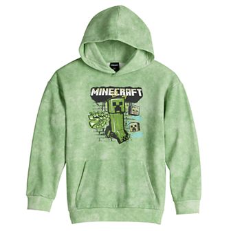 Boys 8-20 Minecraft Creeper In Action Graphic Hoodie