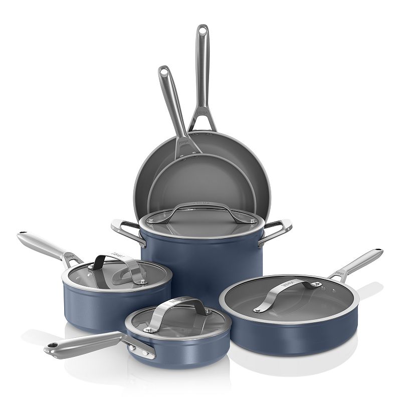 Ninja NeverStick Ceramic Pro 10-pc. Cookware Set, Blue