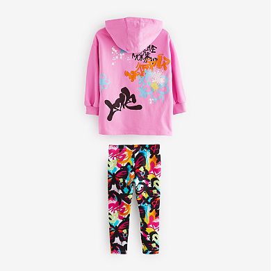 Girls 4-12 NEXT Graffiti Hoodie Set