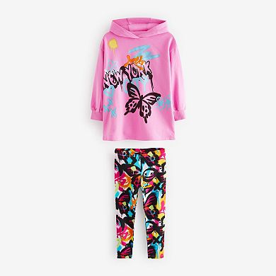 Girls 4-12 NEXT Graffiti Hoodie Set