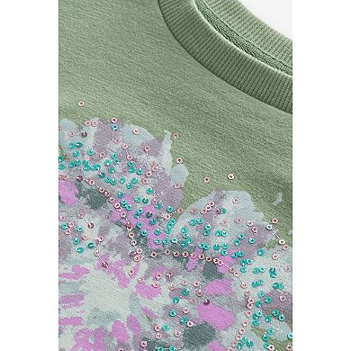 Girls 4-12 NEXT Long Sleeve Heart Print Top