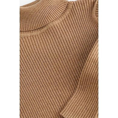 Girls 4-12 NEXT Tan Roll Neck Top