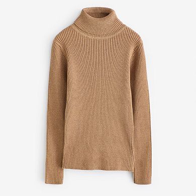 Girls 4-12 NEXT Tan Roll Neck Top