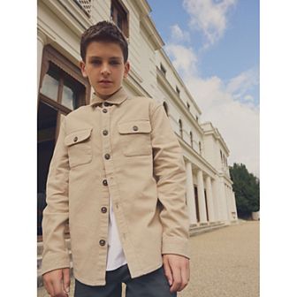 Boys 4-12 NEXT Brushed Neutral Overshirt