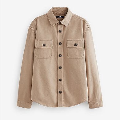 Boys 4-12 NEXT Brushed Neutral Overshirt