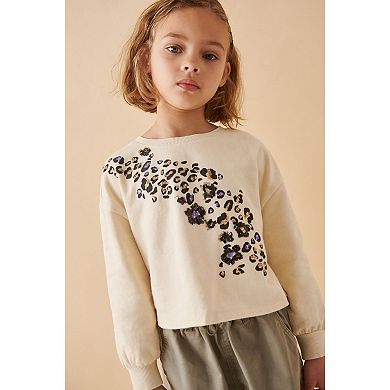 Girls 4-12 NEXT Long Sleeve Leopard Print Top