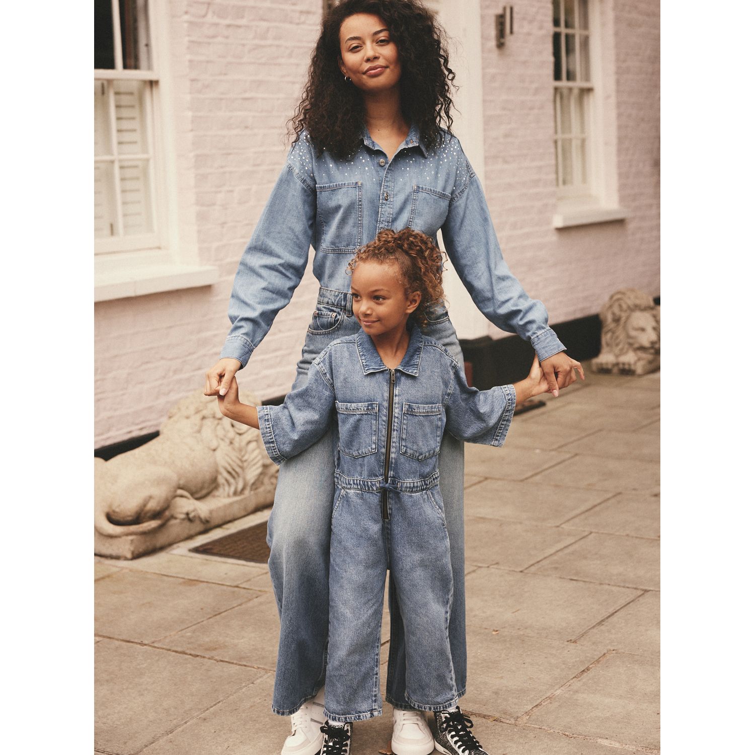 Combinaison manches courtes bébé en denim - denim bleached, Bébé