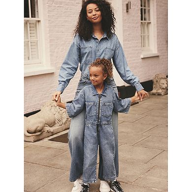 Girls 4-12 NEXT Denim Boilersuit