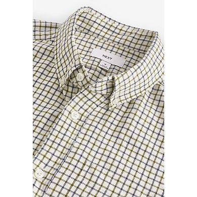 Men's NEXT Micro Check Long Sleeve Shirt