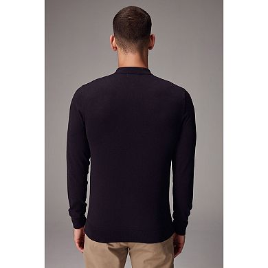 Men's NEXT Polo Button Sweater