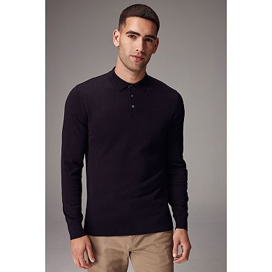 Men's NEXT Polo Button Sweater