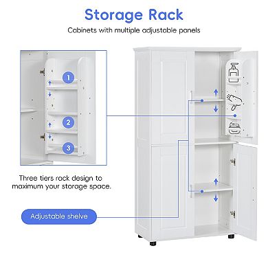 Merax Bathroom Floor Storage Cabinet