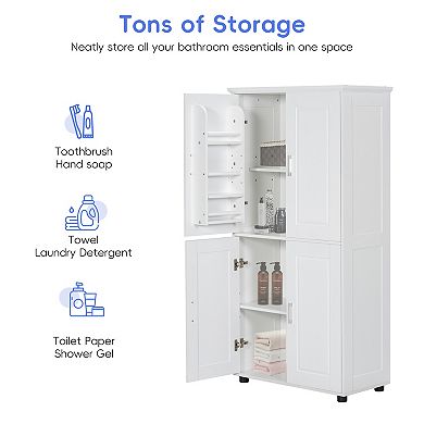 Merax Bathroom Floor Storage Cabinet