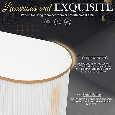 Merax Modern Tv Stand Console Table