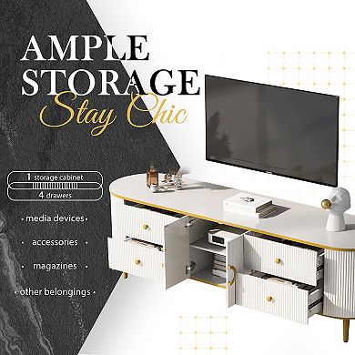 Merax Modern Tv Stand Console Table