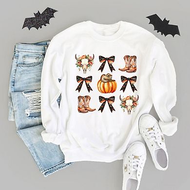Coquette Western Halloween Chart Sweatshirt