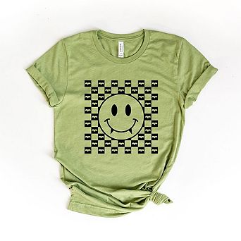 Simply Sage Market Halloween Bat Smiley Face Short Sleeve Tee