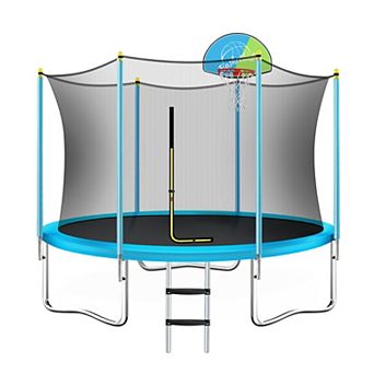 Merax 8ft Trampoline With Basketball Hoop And Ladder