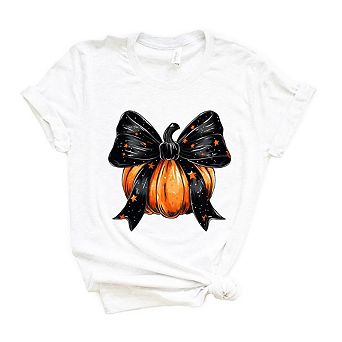 Coquette Halloween Pumpkin Short Sleeve Graphic Tee