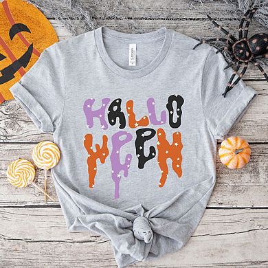 Dripping Halloween Stars Short Sleeve Graphic Tee