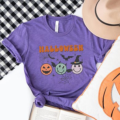 Simply Sage Market Halloween Smiley Faces Short Sleeve Tee