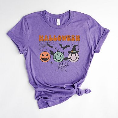 Simply Sage Market Halloween Smiley Faces Short Sleeve Tee