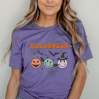 Simply Sage Market Halloween Smiley Faces Short Sleeve Tee