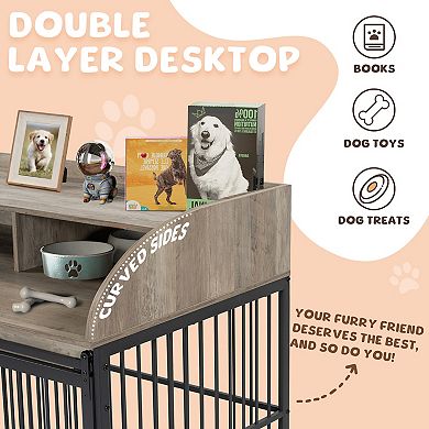 Merax 44'' Heavy Duty Large Dog Crate