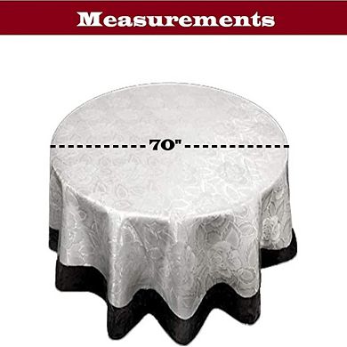 Round Vinyl Tablecloth Protector 70-inch Round