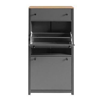Merax Freestanding Shoe Rack With Adjustable Panel