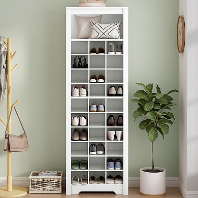 Merax Contemporary Shoe Cabinet With Multiple Storage