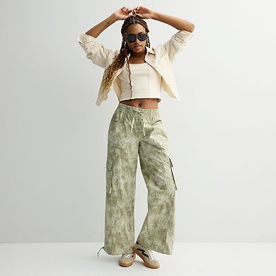 Juniors' SO® Cropped Denim Shirt