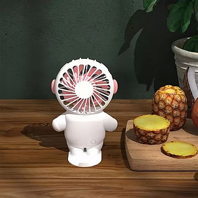 Rechargeable Cartoon Astronaut Mini Personal Fan For Travel