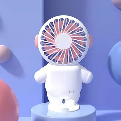 Rechargeable Cartoon Astronaut Mini Personal Fan For Travel