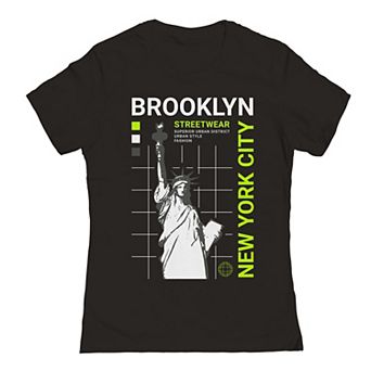 Junior's Brooklyn Statue NYC Graphic Tee