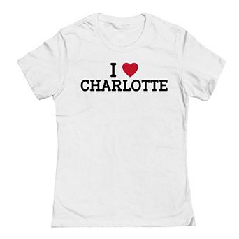 Junior's I Heart Charlotte Graphic Tee