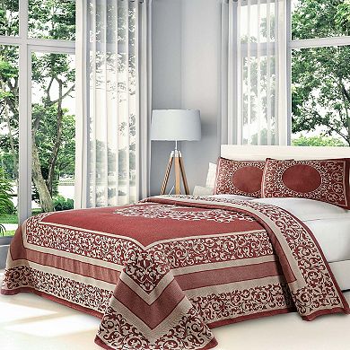 SUPERIOR Boho Mandala Jacquard Bedspread and Sham Set