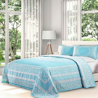 SUPERIOR Boho Mandala Jacquard Bedspread and Sham Set