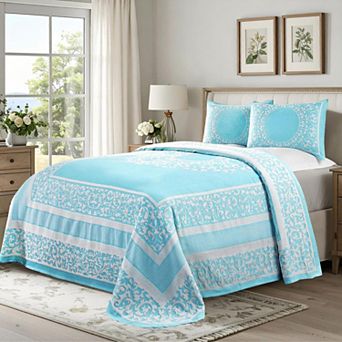 SUPERIOR Boho Mandala Jacquard Bedspread and Sham Set