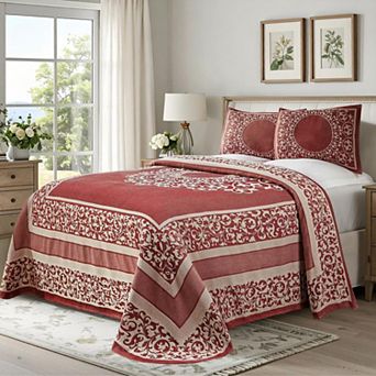 SUPERIOR Boho Mandala Jacquard Bedspread and Sham Set