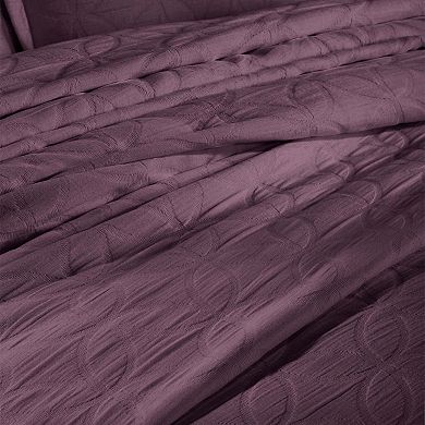 SUPERIOR Serenity Matelasse Weave Jacquard Celtic Circle Bedspread and Sham Set