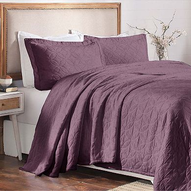 SUPERIOR Serenity Matelasse Weave Jacquard Celtic Circle Bedspread and Sham Set