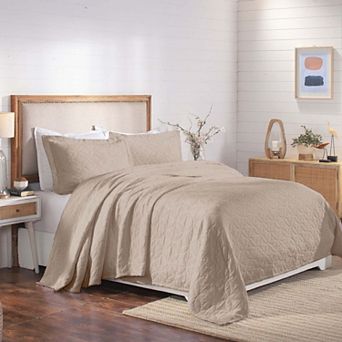 SUPERIOR Serenity Matelasse Weave Jacquard Celtic Circle Bedspread and Sham Set