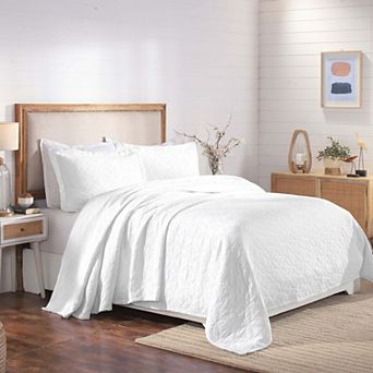 SUPERIOR Serenity Matelasse Weave Jacquard Celtic Circle Bedspread and Sham Set