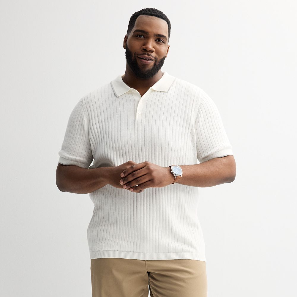 Big & Tall Sonoma Goods For Life® Tipped Sweater Polo