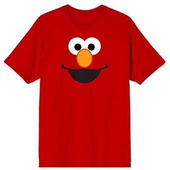 Men's Sesame Street Elmo Face Graphic Tee